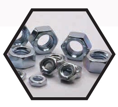 Hex Nuts – Mild Steel and High Tensile Steel Nuts for Bolts, Studs and Threaded Rods – Precision Machined, Coarse and Fine Thread Options, Zinc Plated, Black or Hot Dip Galvanized Finishes, Metric and Inch Sizes